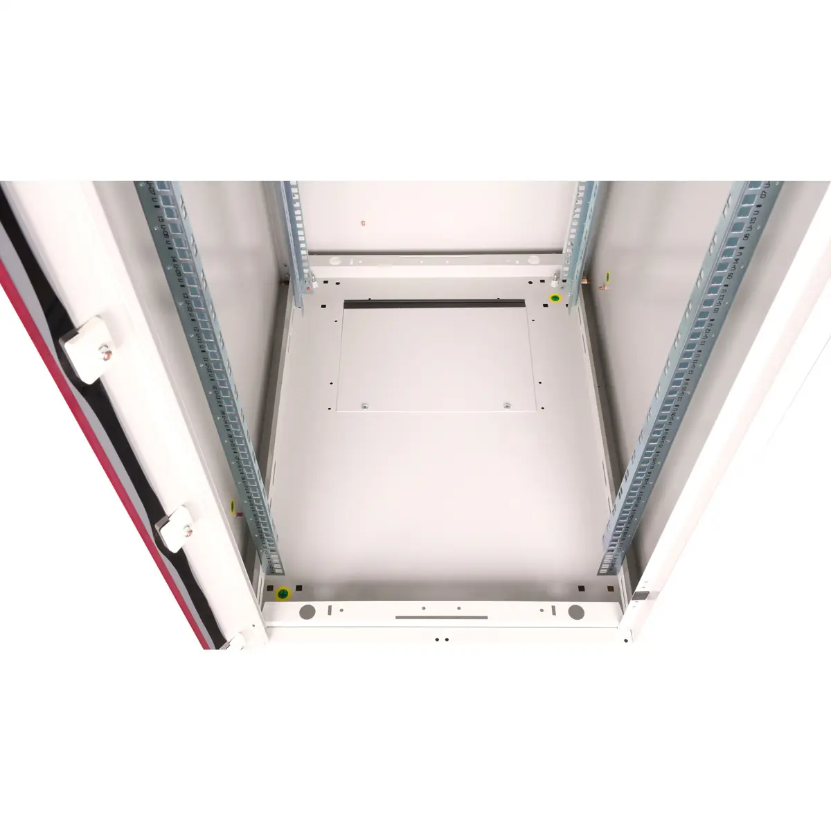 48,26cm (19") Netzwerkschrank Basic 22 HE 600x800 BxT Glastur grau