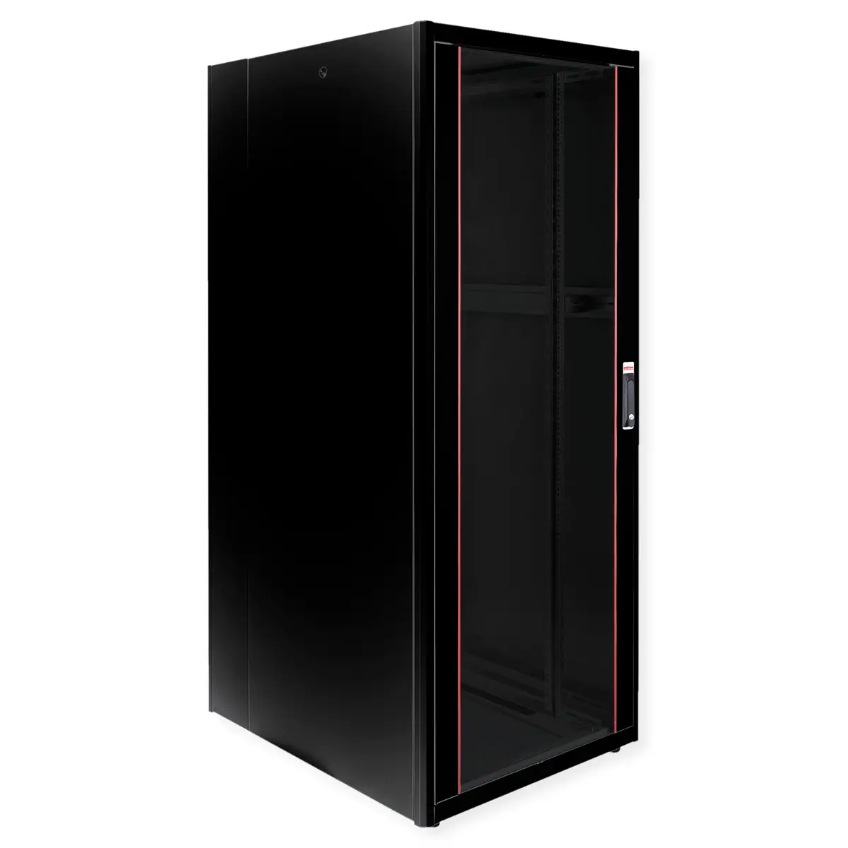48,26cm (19") Netzwerkschrank Basic 42 HE 800x1000 BxT Glastur schwarz