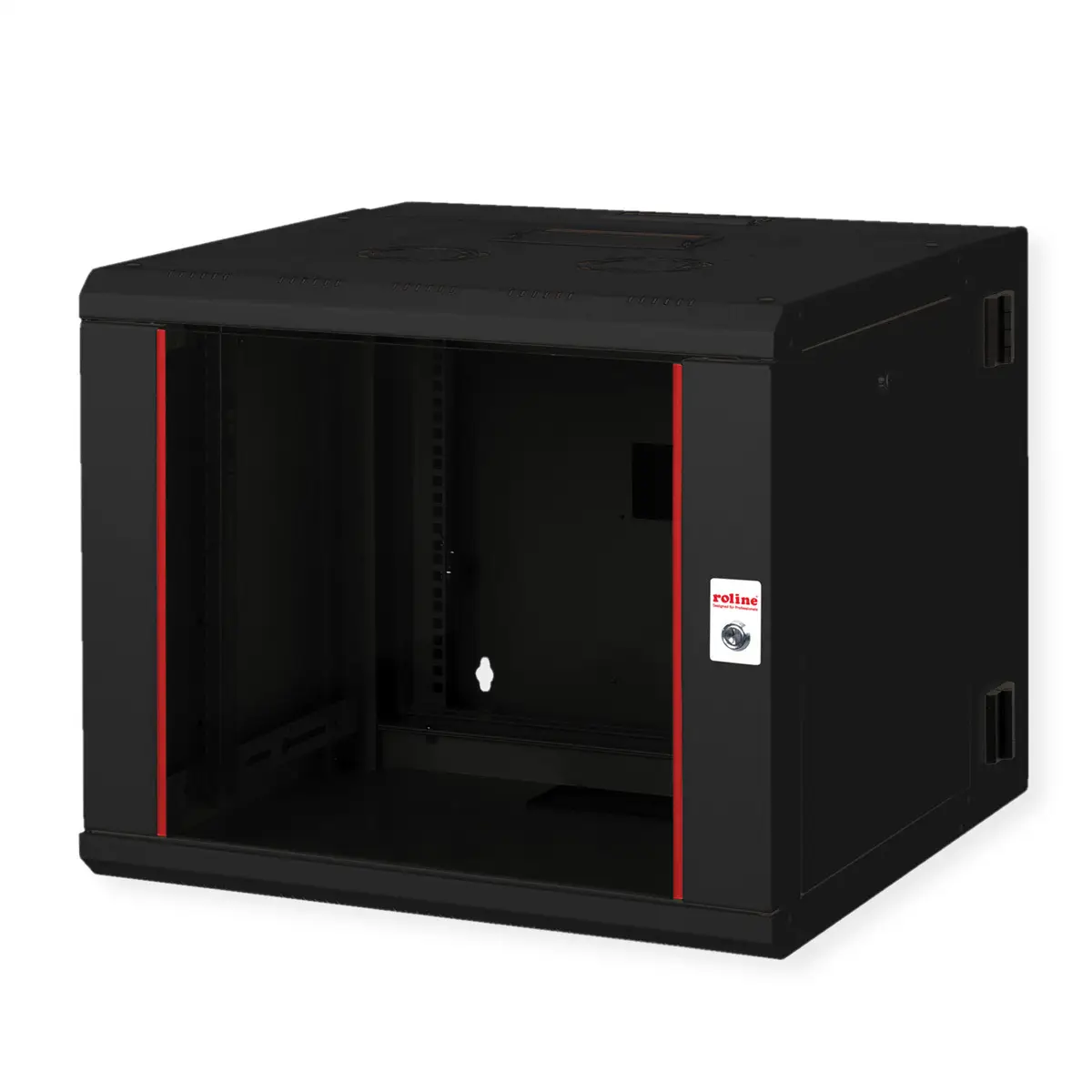 48,26cm (19") Wandgehäuse Pro 9 HE 600x600 BxT zweiteilig schwenkbar schwarz