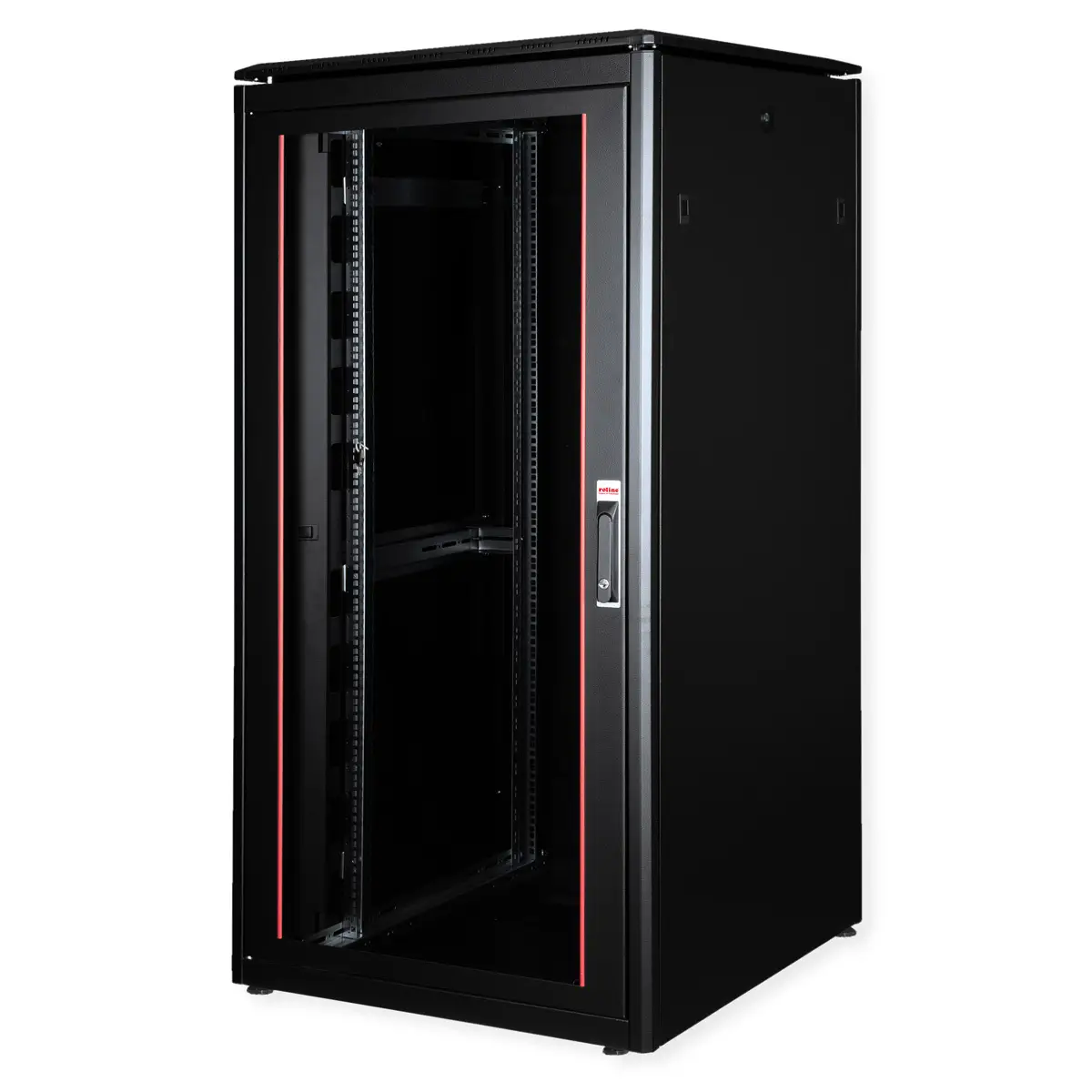 48,26cm (19") Netzwerkschrank Pro 32 HE 800x800 BxT Glastur schwarz