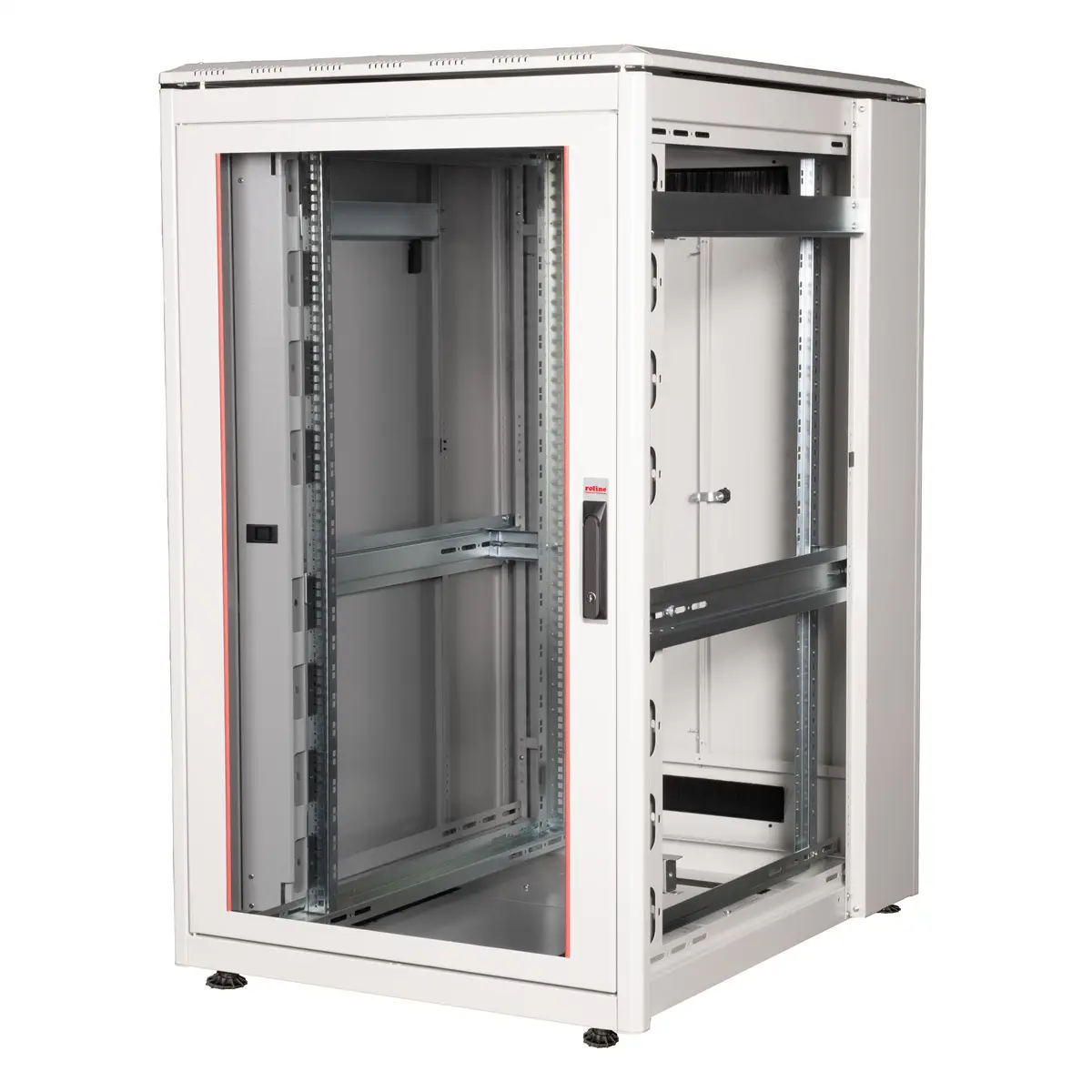 48,26cm (19") Netzwerkschrank Pro 26 HE 800x1000 BxT Glastur grau