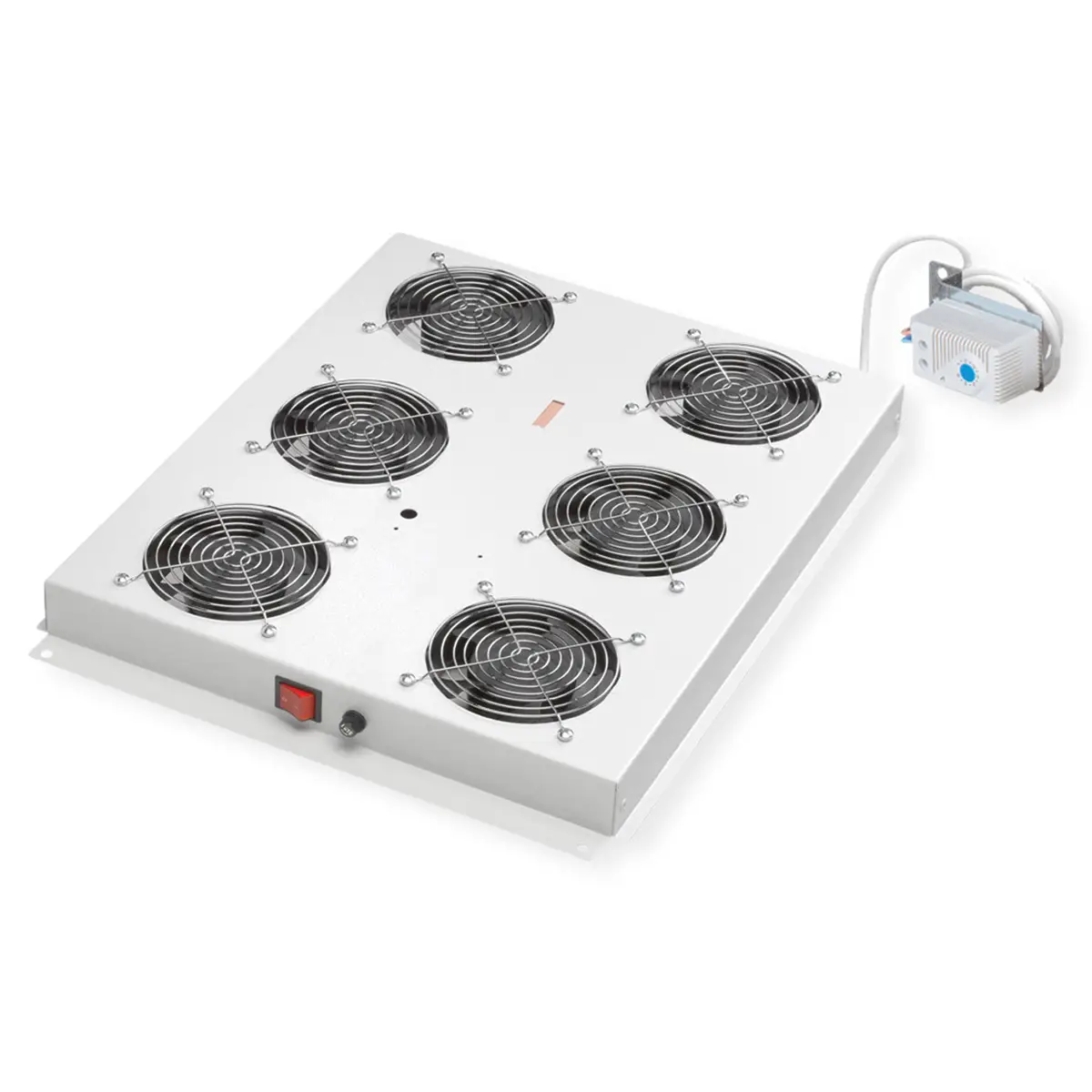 48,26cm (19") Dachlüftereinheit 6 Lüfter Thermostat grau