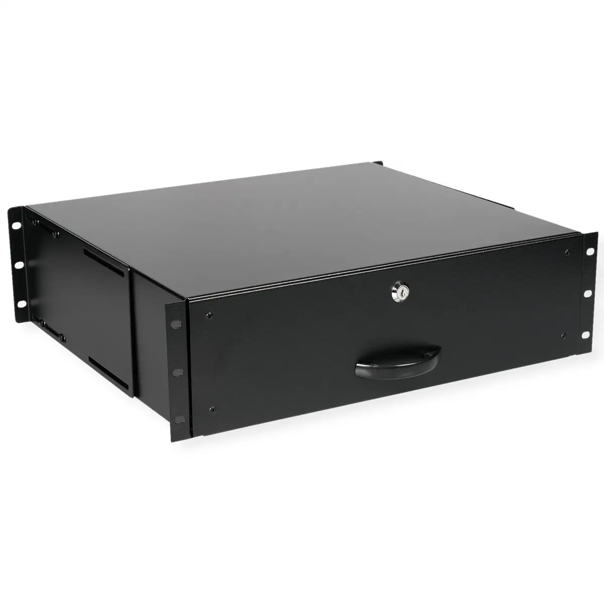48,26cm (19") Tastatureinschub 3 HE 400 T abschliessbar schwarz