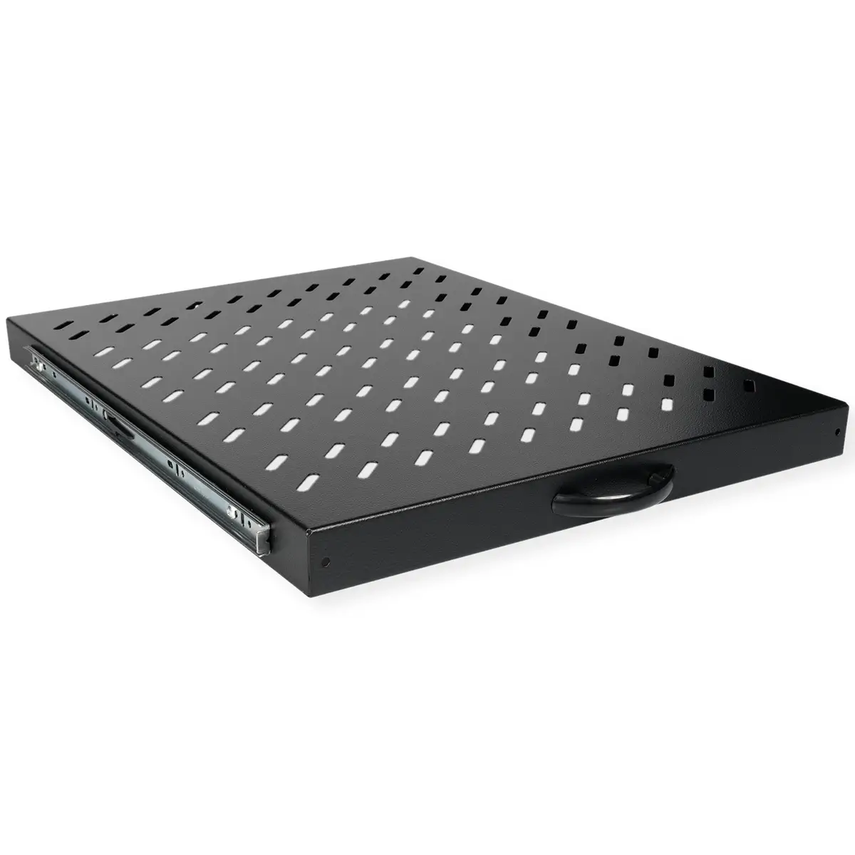 48,26cm (19") Fachboden 1 HE ausziehbar 550 T 25 kg schwarz