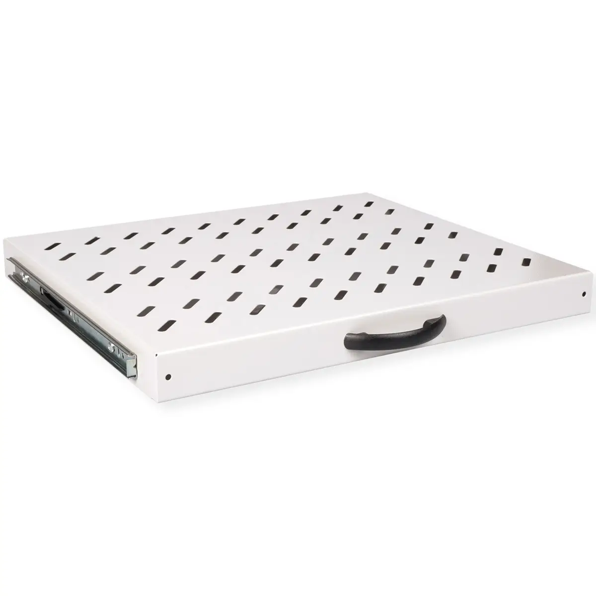 48,26cm (19") Fachboden 1 HE ausziehbar 350 T 25 kg grau