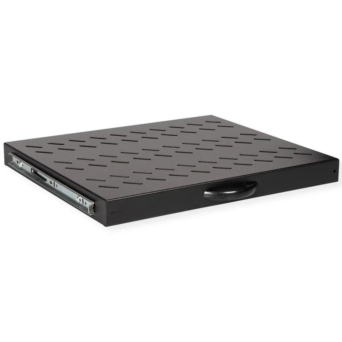 48,26cm (19") Fachboden 1 HE ausziehbar 350 T 25 kg schwarz
