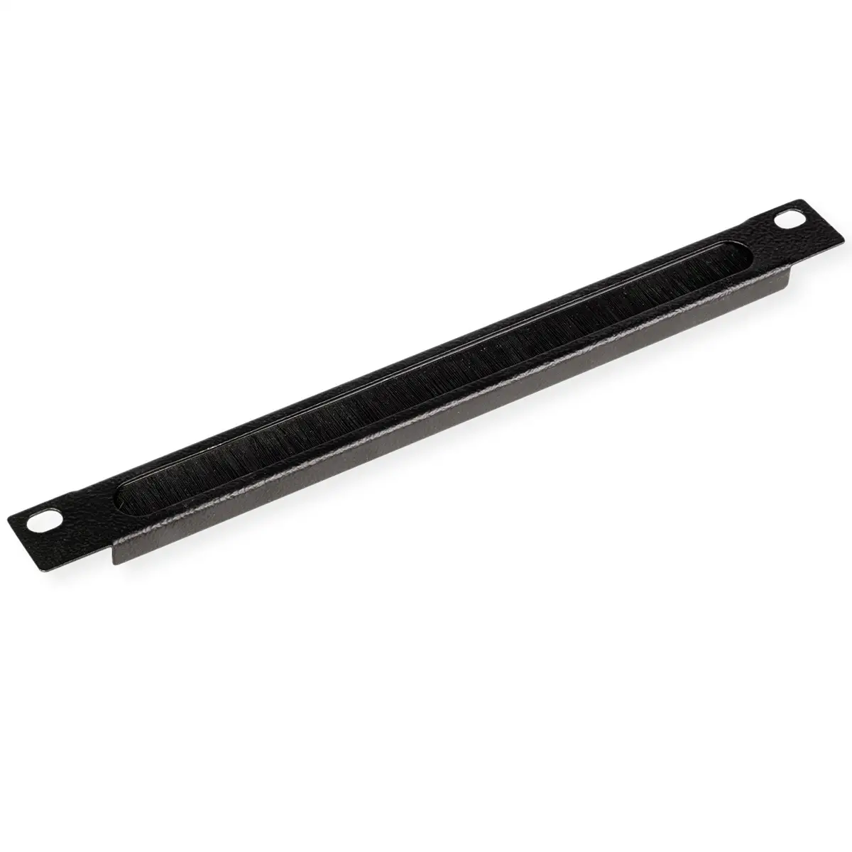 25,4cm (10") Kabelzuführung mit Bürstenleiste 0.5HE schwarz