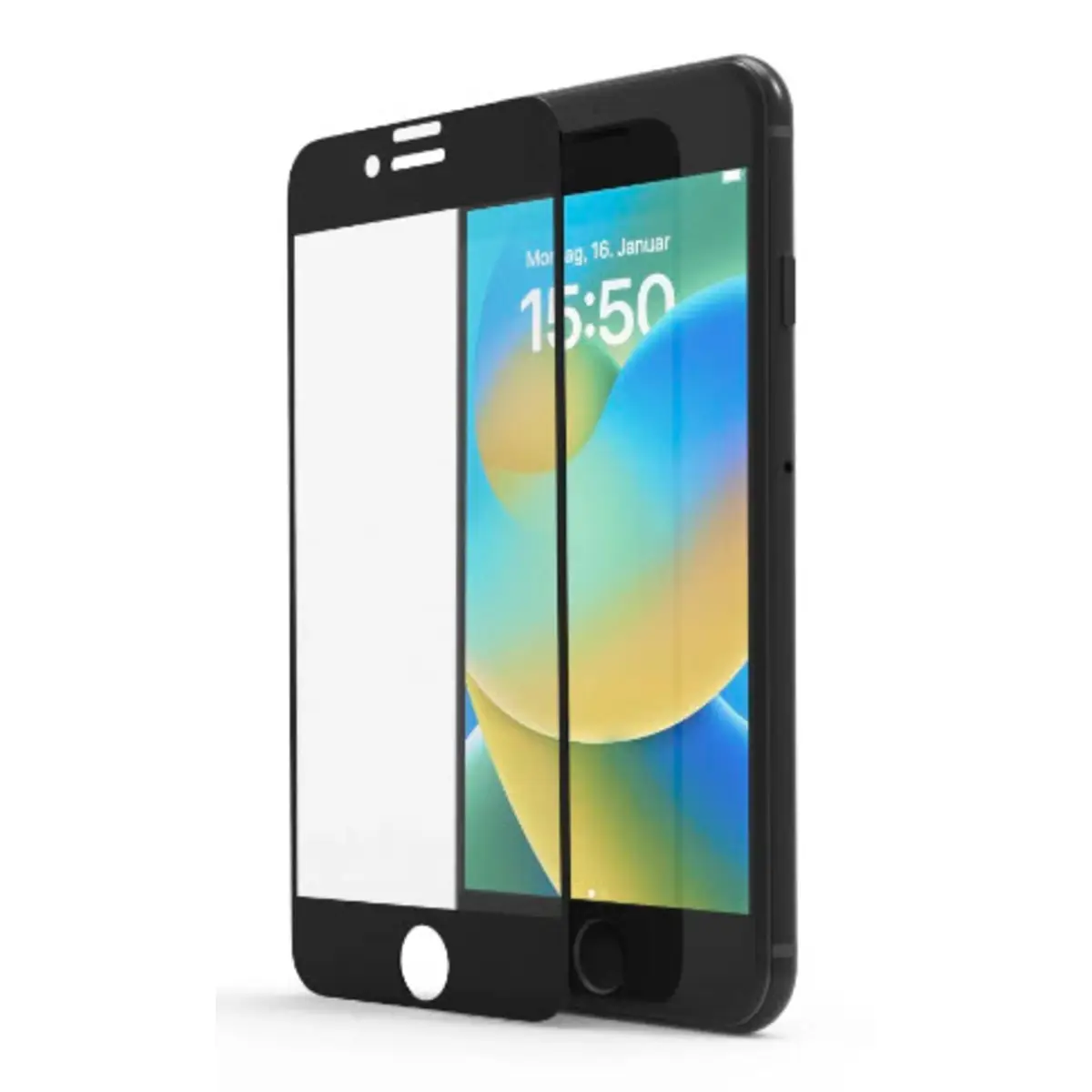 Handy-Schutzglas Extreme Protect für iPhone 7/8/SE2020/SE2022, Montagehilfe
