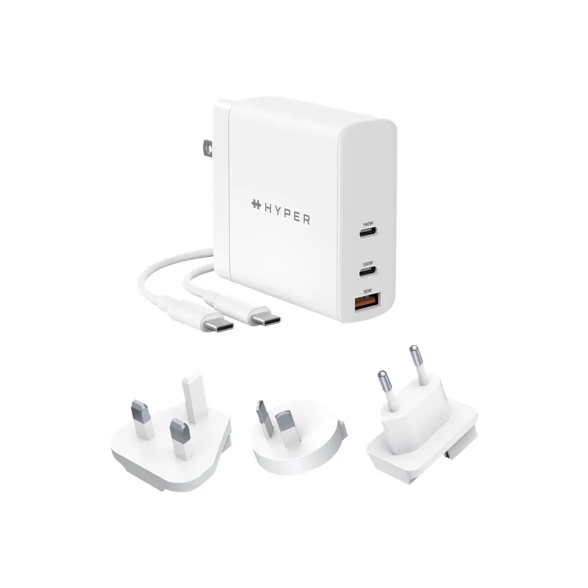 HyperJuice Netzteil 3 Ausgabeanschlussstellen (USB, 2 x USB-C) 140W