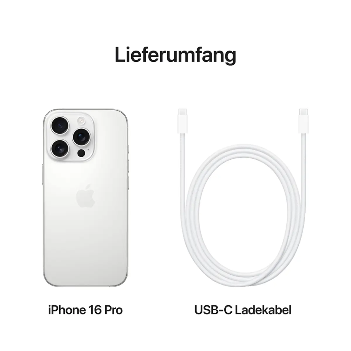 iPhone 16 Pro 128GB Titan Weiß