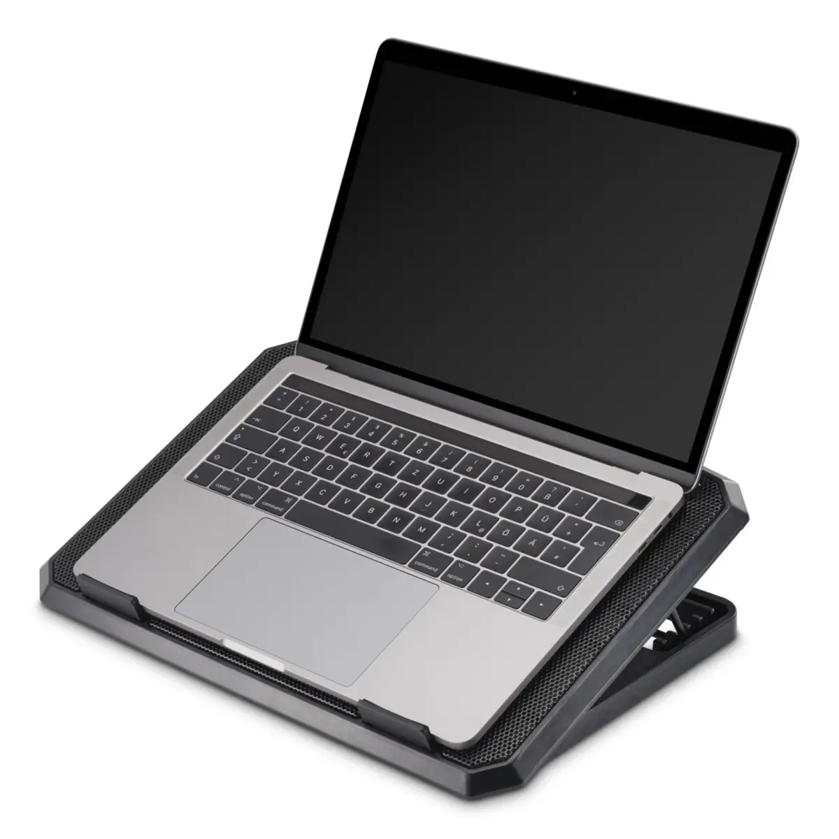Laptop-Kühler Black neigbar leise 2 Lüfter bis 40cm (15.6") schwarz