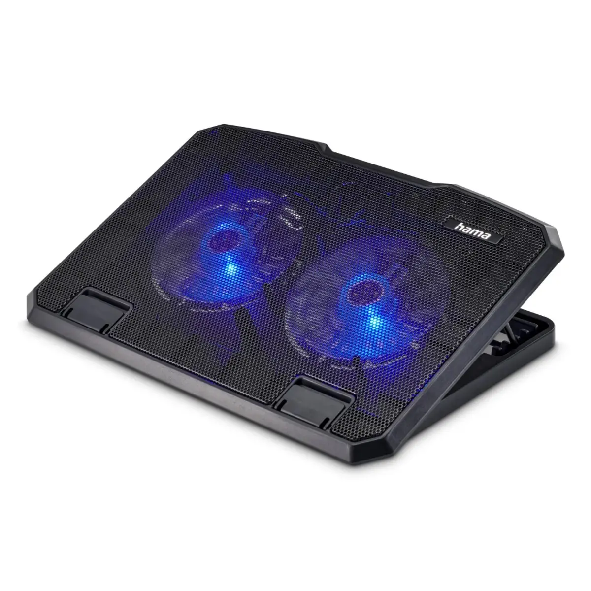 Laptop-Kühler Black neigbar leise 2 Lüfter bis 40cm (15.6") schwarz