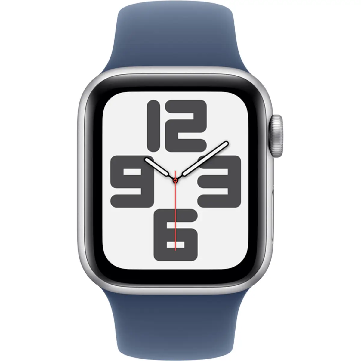 Apple Watch SE GPS + Cellular 40mm Silver Aluminium Case with Denim Sport Band, S/M