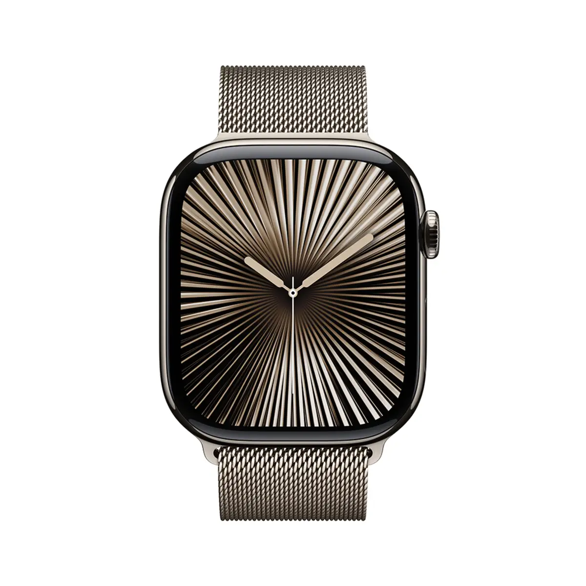 Apple Watch Series 10 GPS + Cellular 46mm Natural Titanium Case with Natural Milanese Loop, S/M