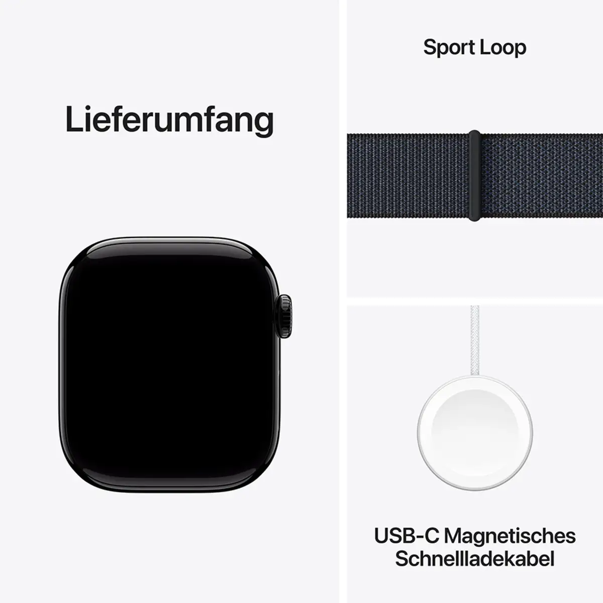 Apple Watch Series 10 GPS 42mm Jet Black Aluminium Case with Ink Sport Loop
