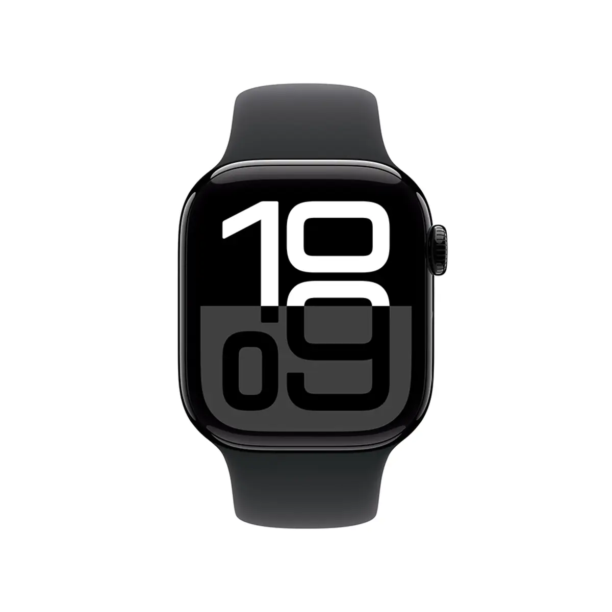 Apple Watch Series 10 GPS + Cellular 42mm Jet Black Aluminium Case with Black Sport Band, S/M