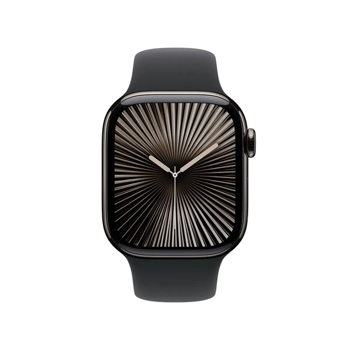 Apple Watch Series 10 GPS + Cellular 42mm Slate Titanium Case with Black Sport Band, M/L