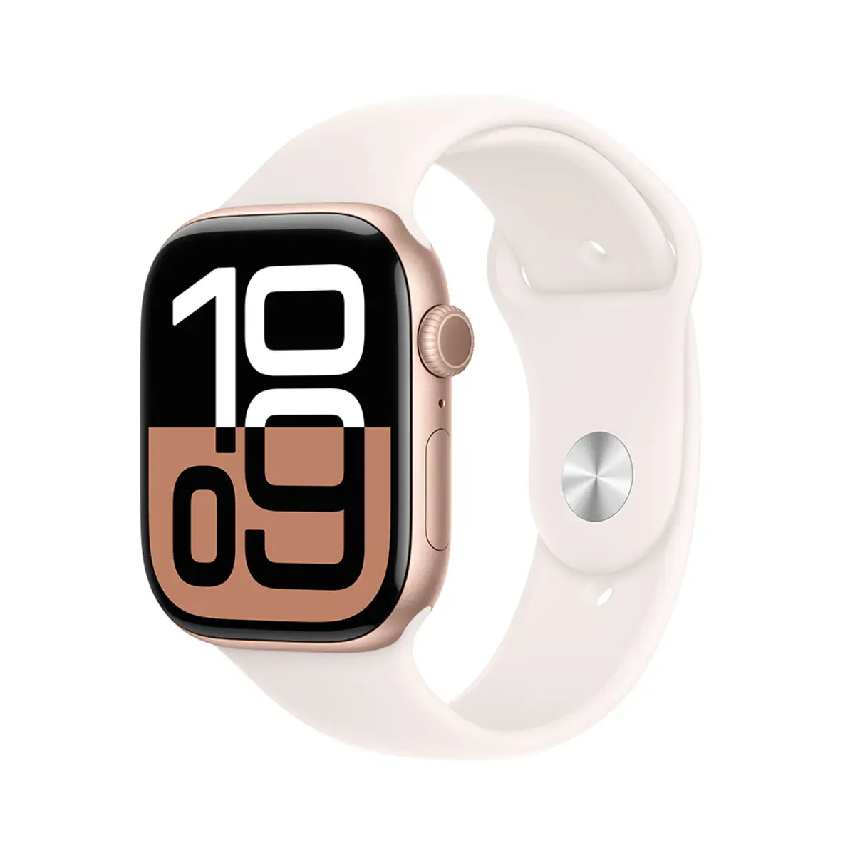 Apple Watch Series 10 GPS + Cellular 46mm Rose Gold Aluminium Case with Light Blush Sport Band, M/L
