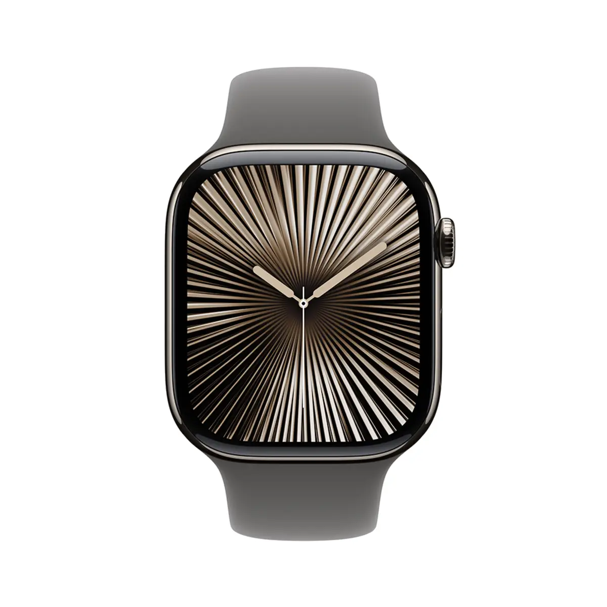 Apple Watch Series 10 GPS + Cellular 46mm Natural Titanium Case with Stone Grey Sport Band, M/L