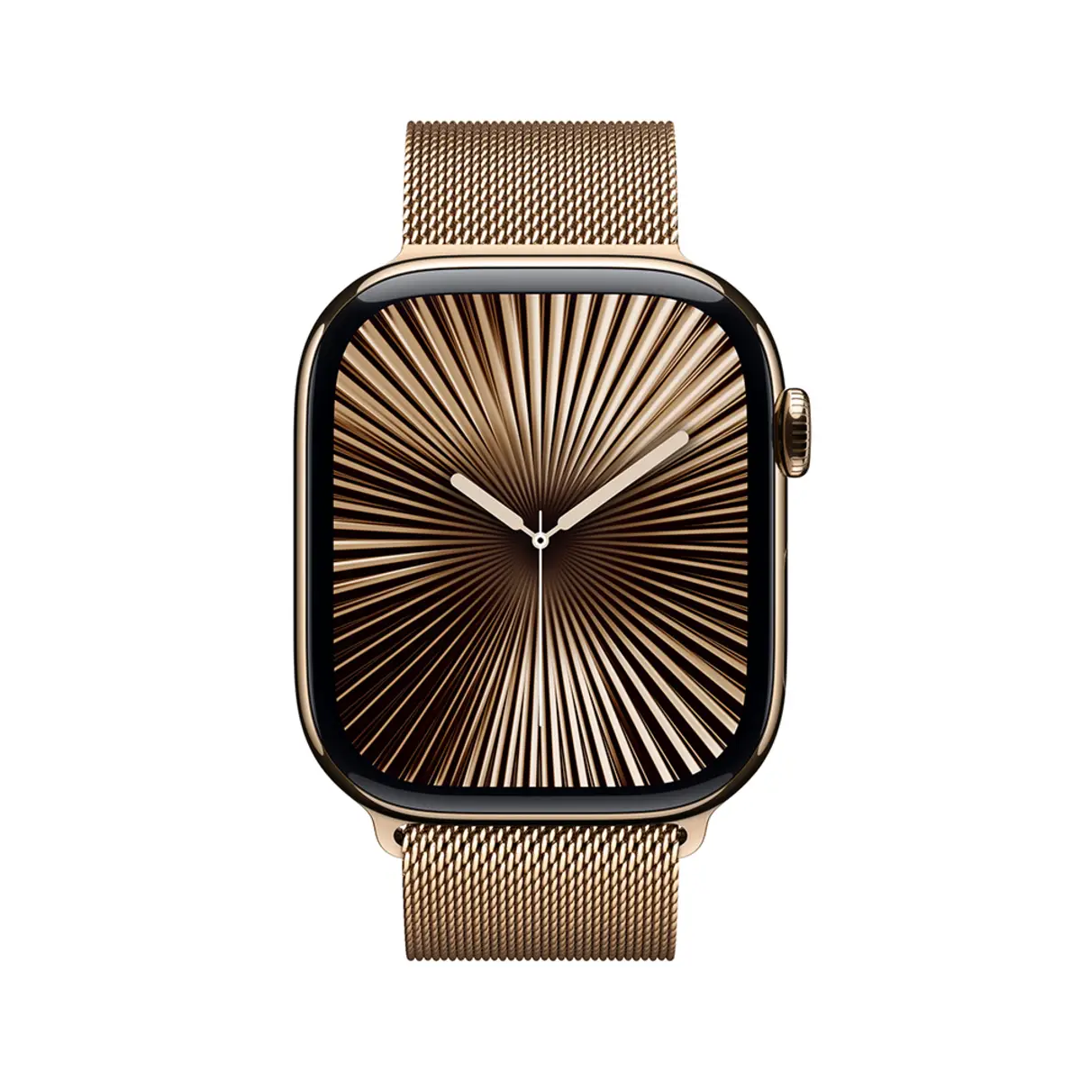 Apple Watch Series 10 GPS + Cellular 46mm Gold Titanium Case with Gold Milanese Loop, M/L