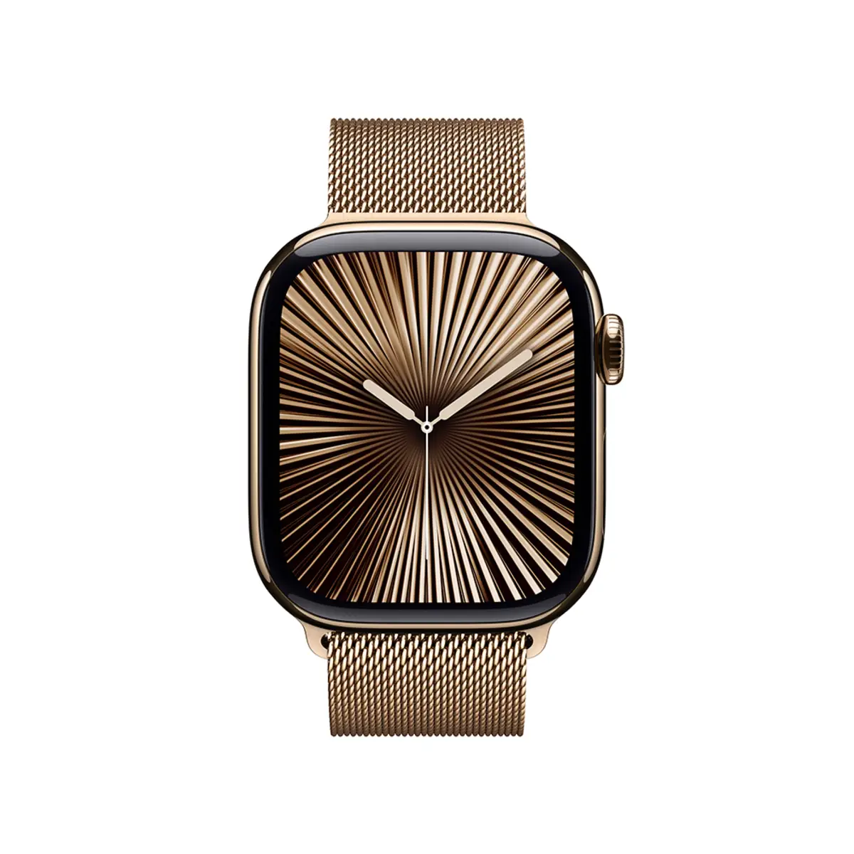 Apple Watch Series 10 GPS + Cellular 42mm Gold Titanium Case with Gold Milanese Loop