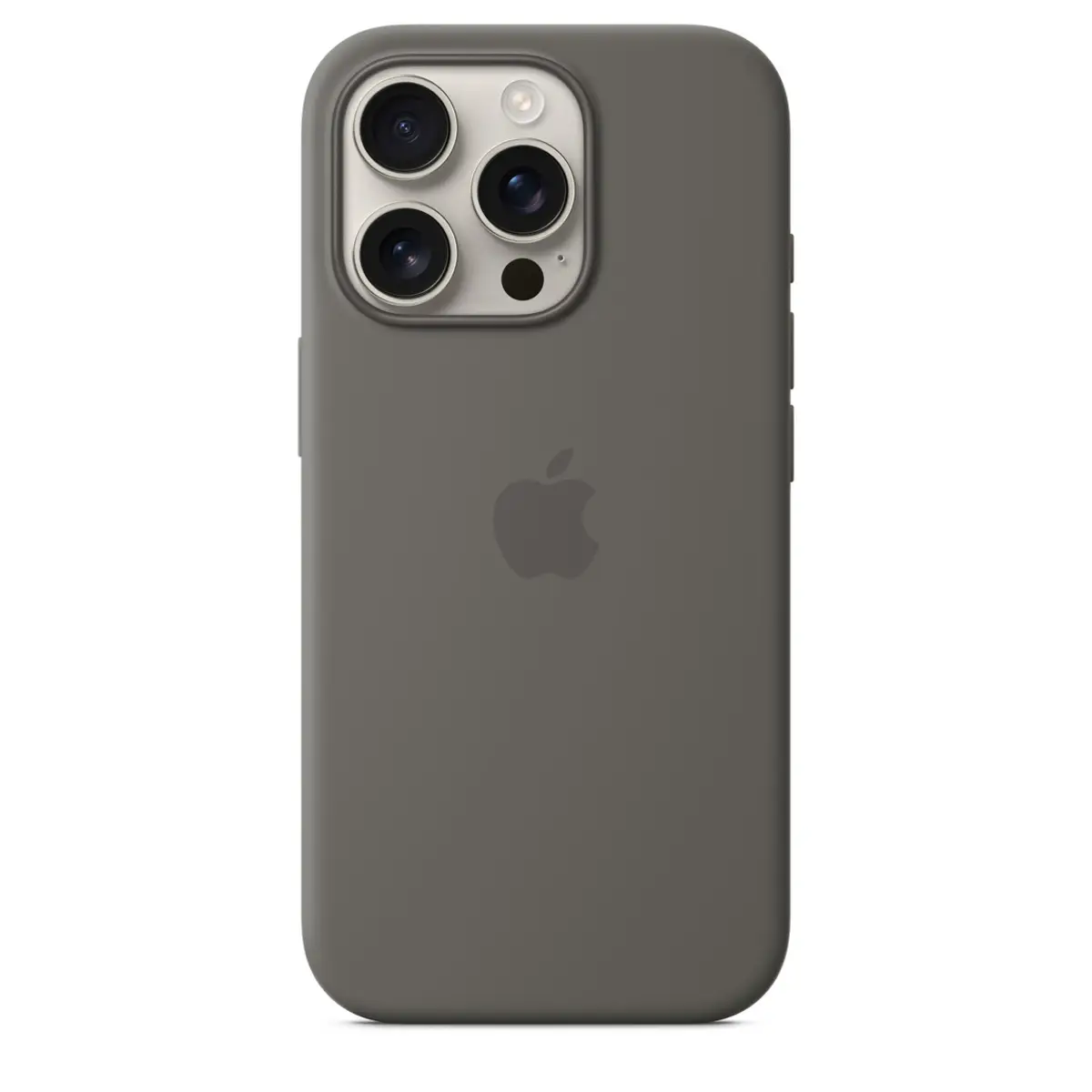 iPhone 16 Pro Silicone Case with MagSafe, Stone Gray