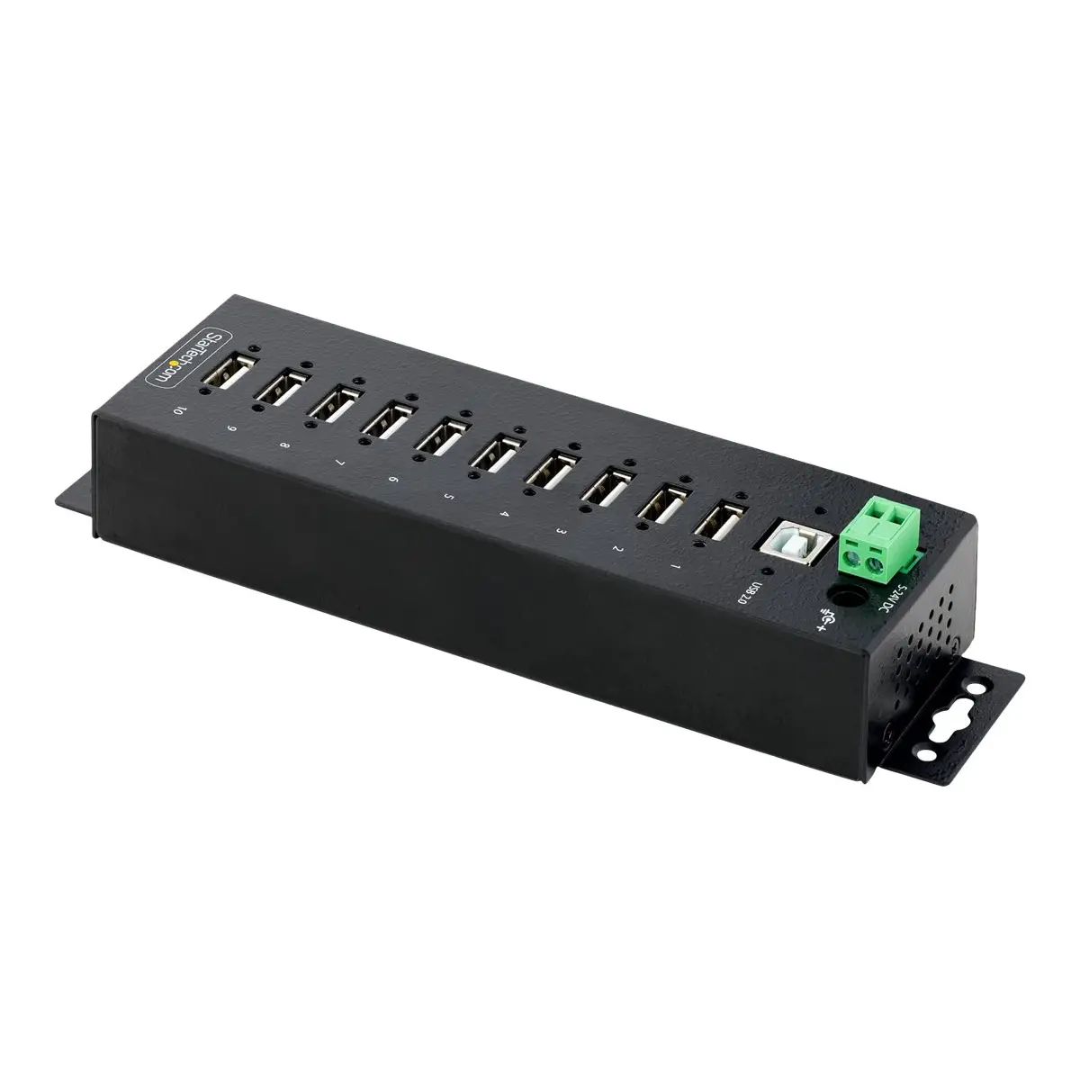 Industrieller 10 Port USB 2.0 Hub Aktives USB Verteiler/Leiste DIN/Wand/Tisch Montierbarer USB Mehrfachstecker USB Spli