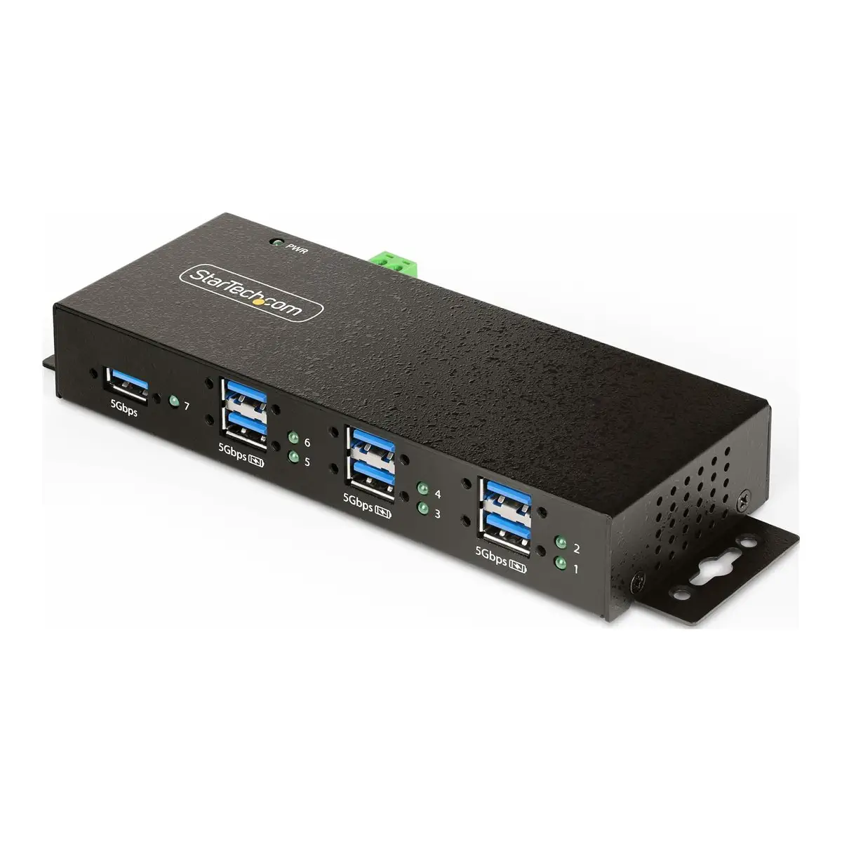 7-Port USB 3.0 Hub Managed Industriegehäuse ESD/uberspannungsschutz Wand-/Tisch-/Schienenmontage 5Gbps USB Verteiler