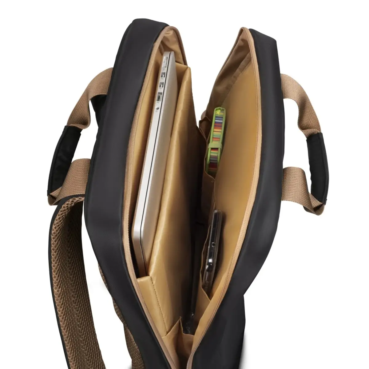 Laptop-Rucksack Ultra Lightweight bis 41 cm (16,2") 13 l Unisex Recyceltes Polyester Karamell Schwarz