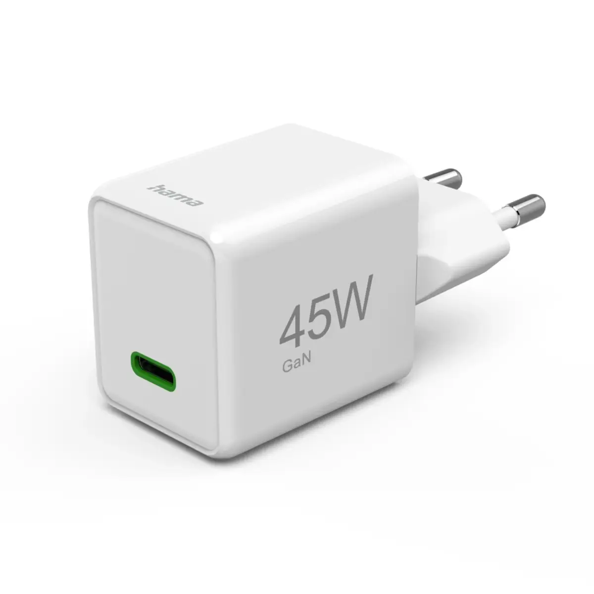 Schnellladegerät GaN USB-C Super-Mini-Charger PD 45 W Weiß