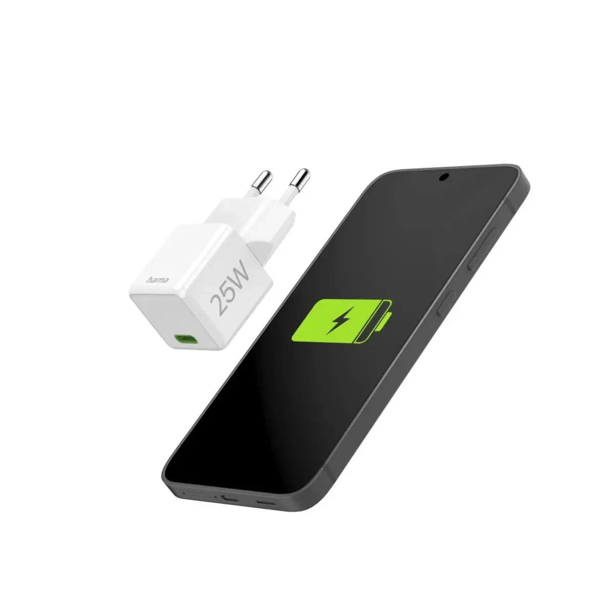 Schnellladegerät USB-C Super-Mini-Charger PD 25 W Weiß