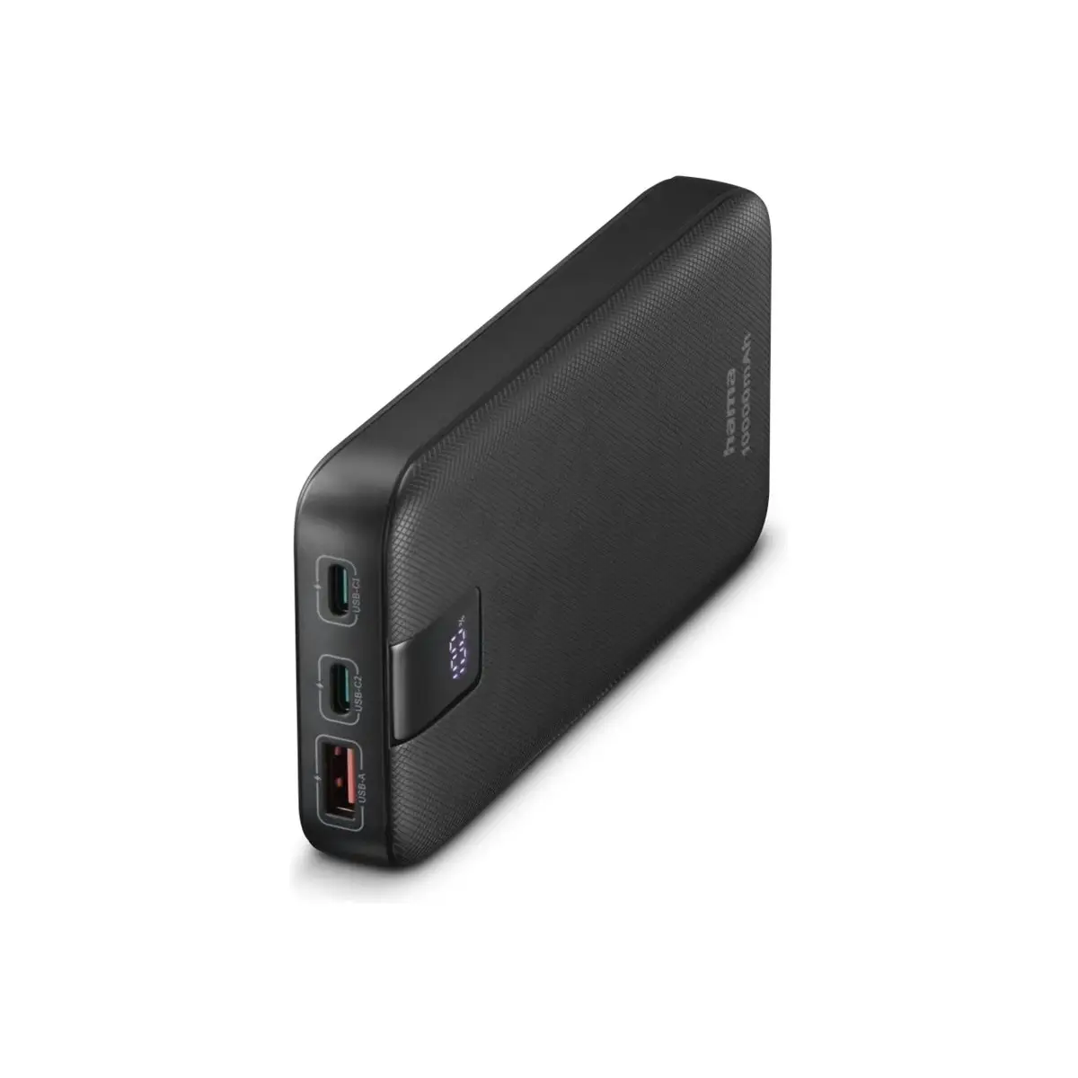 PD 10 Powerbank 10000 mAh 37 Wh 20 Watt 3A PD 3.0, QC 3.0 3 Ausgabeanschlussstellen (USB, 2 x USB-C) auf Kabel: USB-C Anthrazit