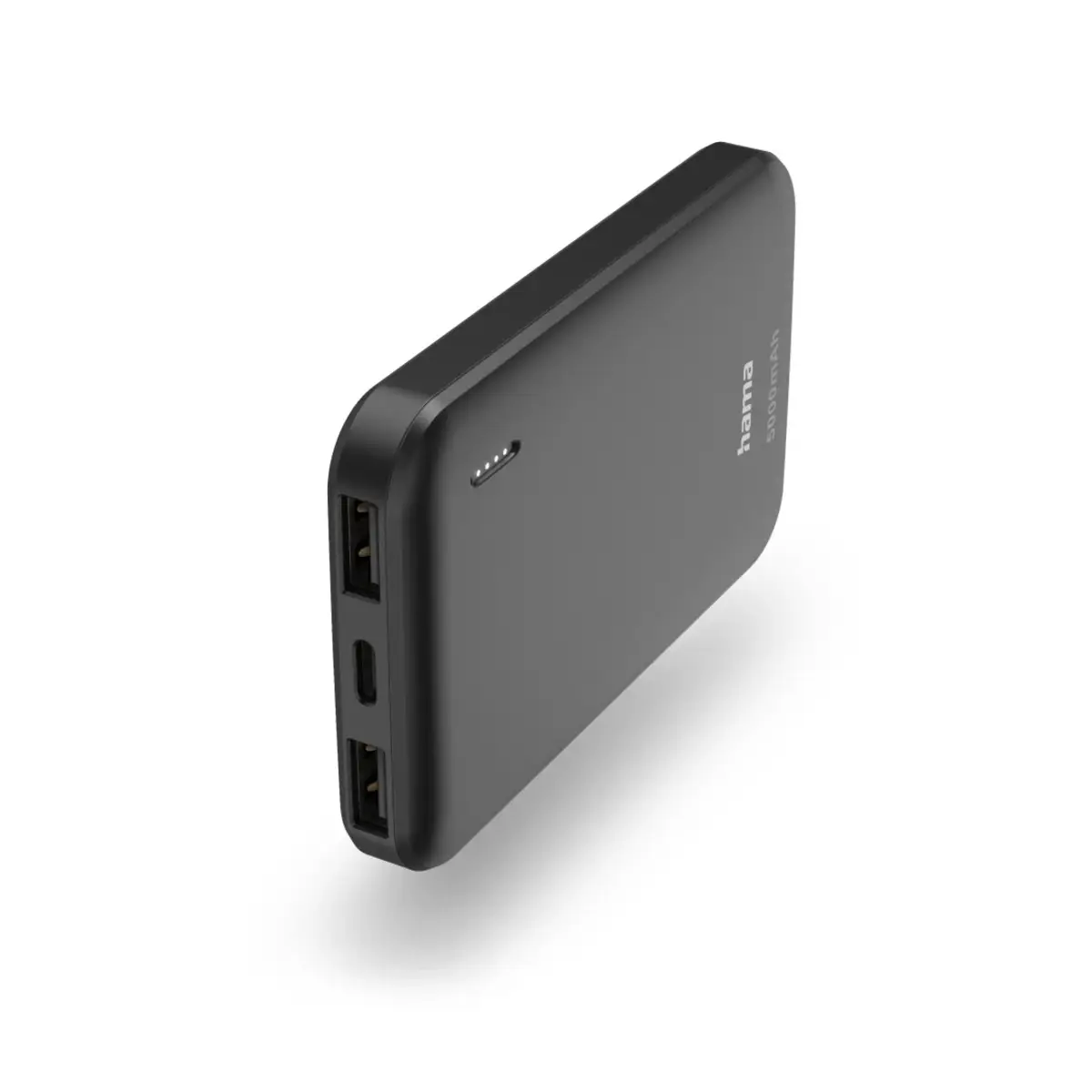 Powerbank Lithium Polymer (LiPo) 5000 mAh Anthrazit Ausgänge: 2x USB-A Anthrazit