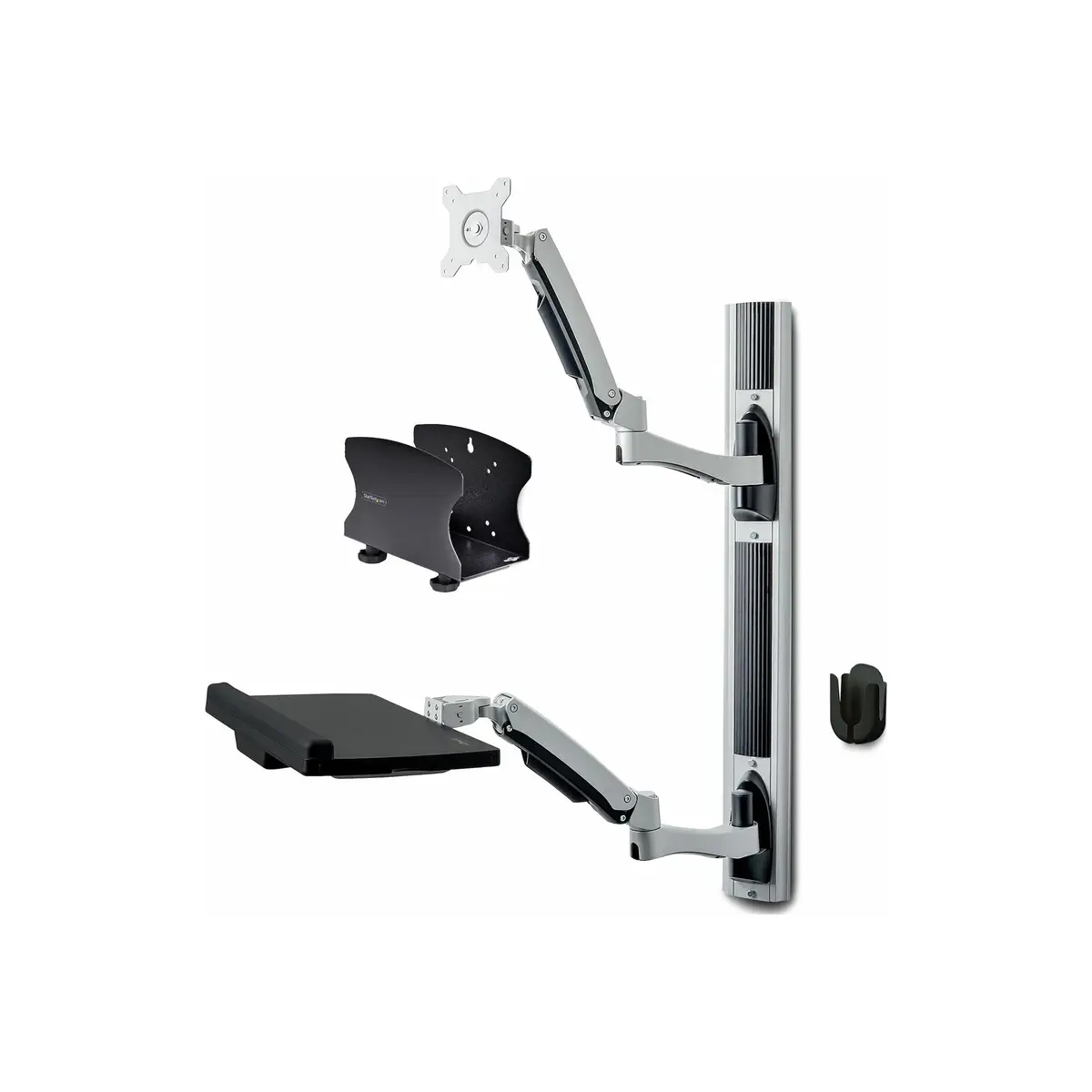 Workstation Wandhalterung VESA-Halterung für 32" Monitor (10kg) Schwenkbare Monitorhalterung mit Tastaturarm