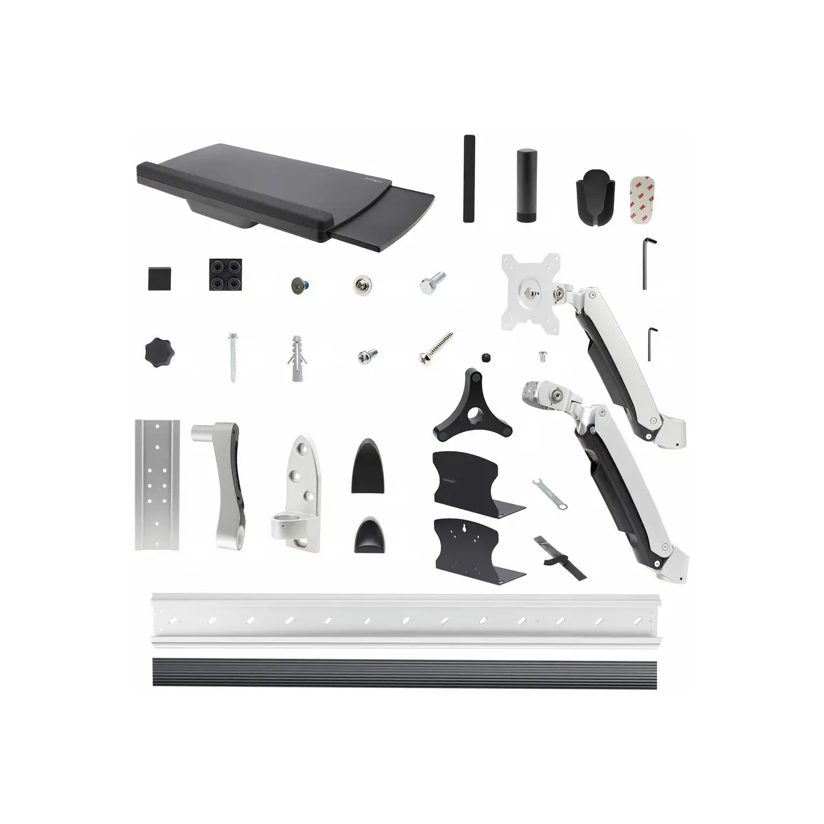 Workstation Wandhalterung VESA-Halterung für 32" Monitor (10kg) Schwenkbare Monitorhalterung mit Tastaturarm