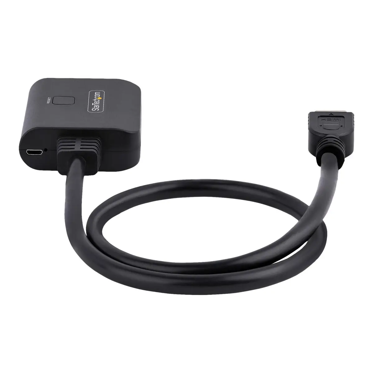 2-Port HDMI Splitter 4K 60Hz HDMI 2.0 Video 4K HDMI Splitter 1In 2Out 1x2 HDMI Verteiler 4k HDR/HDCP Dual HDMI Splitter 50 cm Integriertes HDMI Kabel Scaler