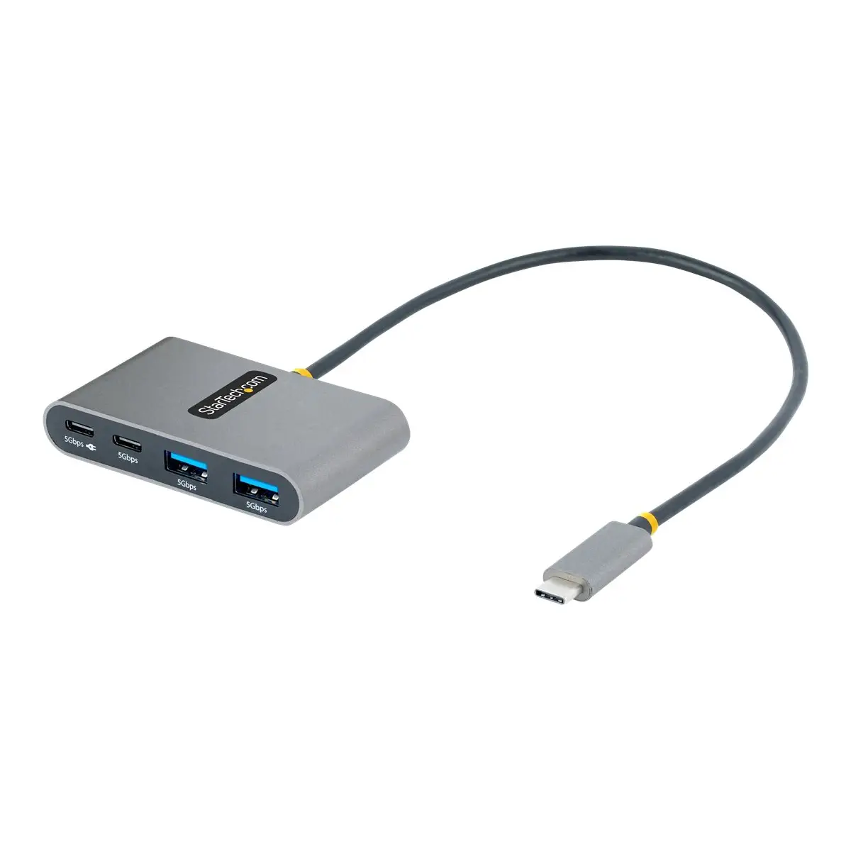 4-Port USB-C Hub mit Power Delivery Pass-Through 2xUSB-A + 2xUSB-C 5 Gbit/s 30cm Kabel Tragbarer USB-C Mini Hub USB 3.0 USB-C Splitter/Verteiler