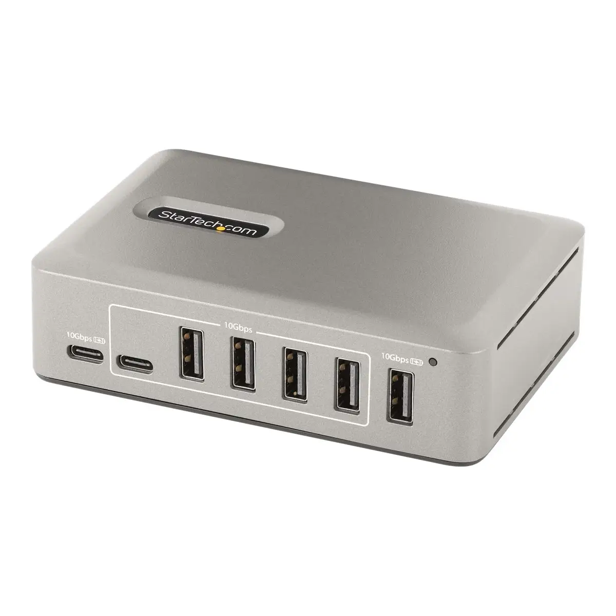 10-Port USB-C Hub 8xUSB-A/2xUSB-C USB C Verteiler mit 65 W Netzteil USB 3.1 / 3.2 Gen 2 10 Gbit/s Adapter USB C auf USB A USB Typ C Splitter mit 2x BC 1.2 Ports und verriegelbarem Kabel