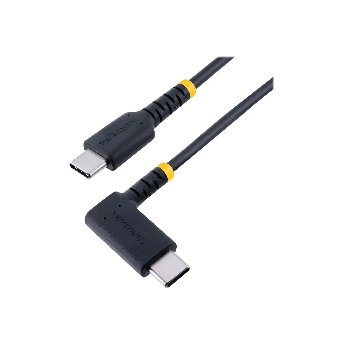 1 m USB-C Ladekabel Mit Winkelstecker und 60W PD 3A Robustes Schnellladekabel Mit Aramidfaser USB-C Auf USB-C Kabel USB 2.0 Typ-C Kabel