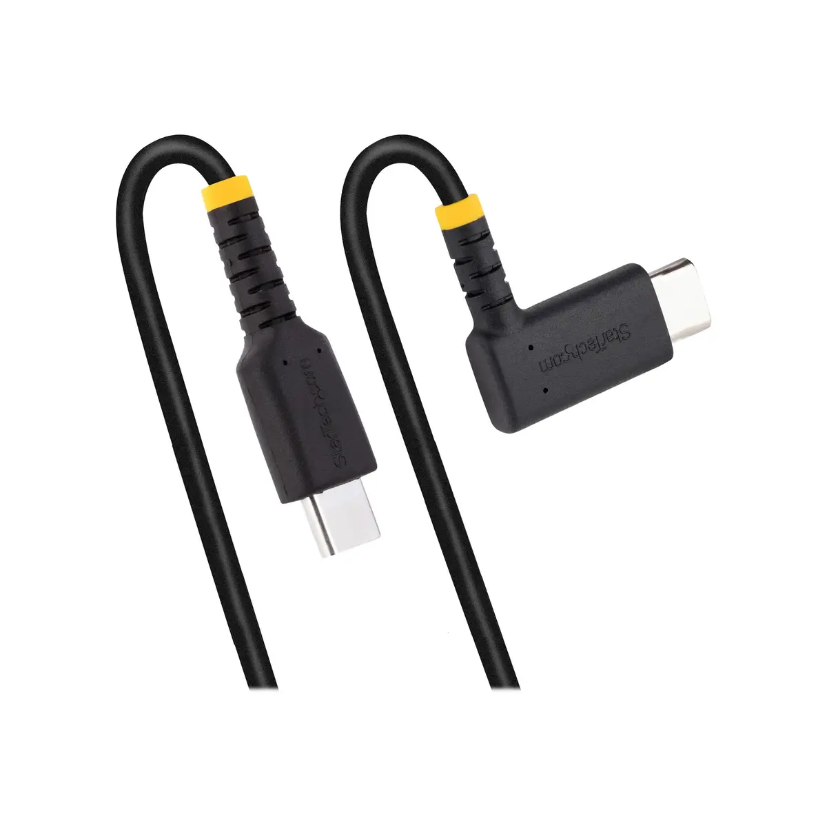 1 m USB-C Ladekabel Mit Winkelstecker und 60W PD 3A Robustes Schnellladekabel Mit Aramidfaser USB-C Auf USB-C Kabel USB 2.0 Typ-C Kabel