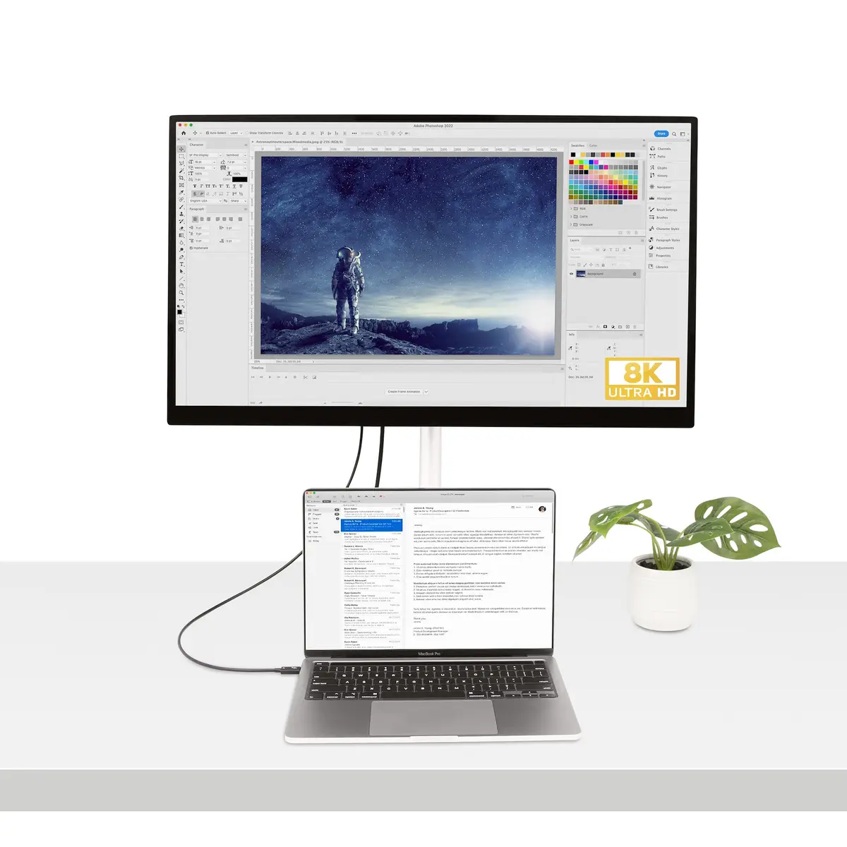 50 cm Thunderbolt 4 Kabel 40Gbit/s 100W PD 4K/8K Video Intel-zertifiziert Kompatibel mit USB4/Thunderbolt 3/USB 3.2/USB C/DisplayPort TB4/TB3/USB4 Monitorkabel/Display Kabel