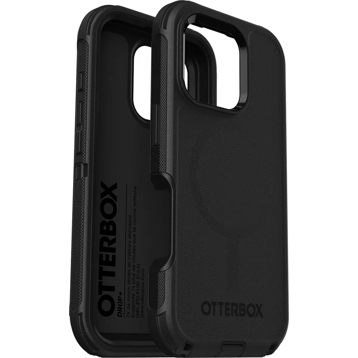 Defender Series Hintere Abdeckung für Mobiltelefon kompatibel mit MagSafe Silikon Schwarz für Apple iPhone 16 Pro
