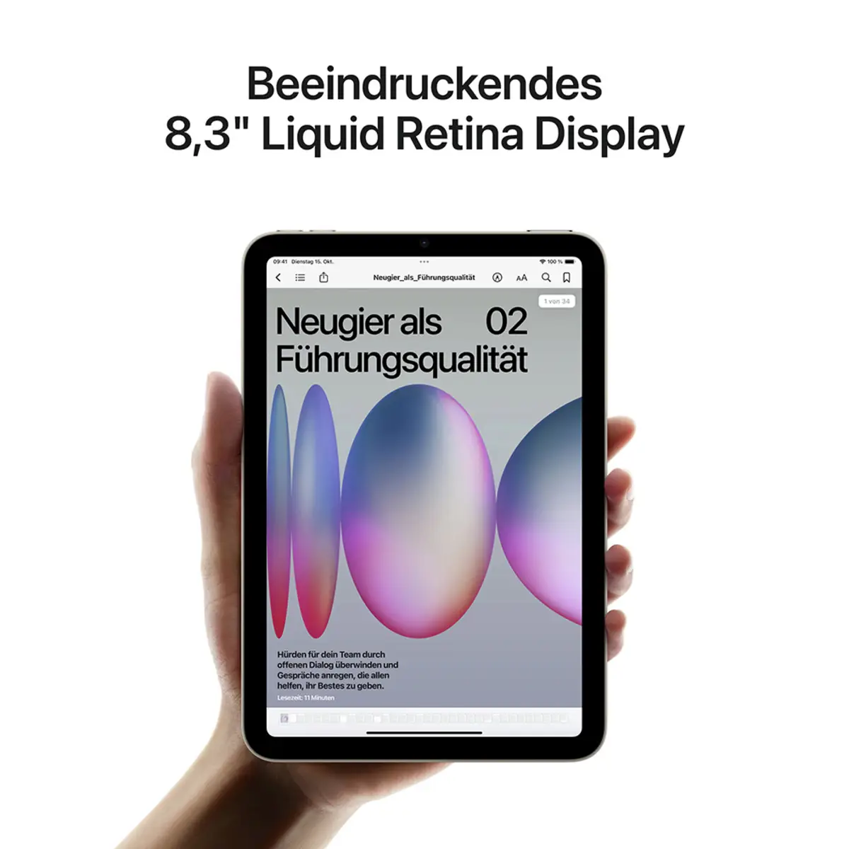 iPad mini (2024) 8,3" 256GB WiFi + Cellular polarstern