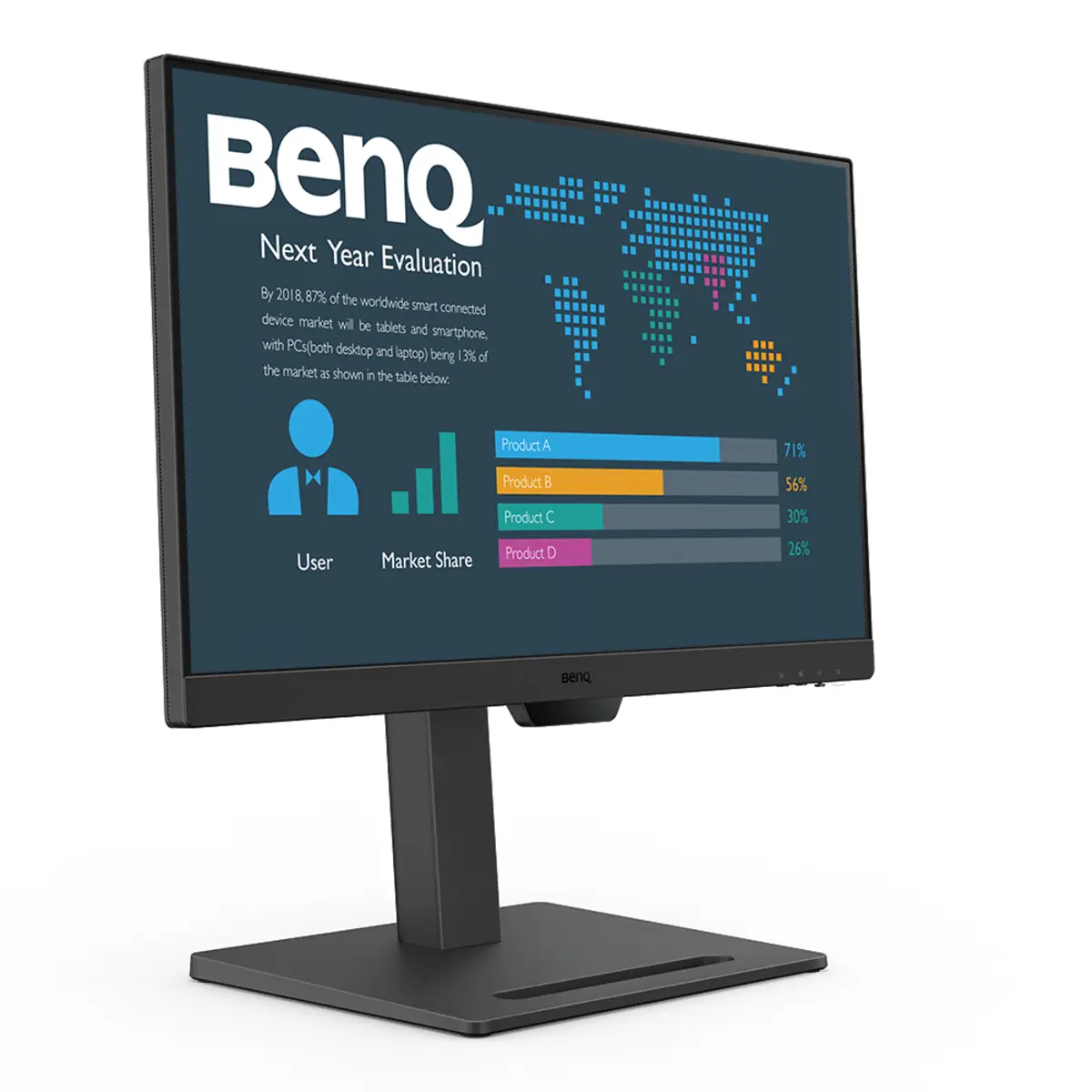 BL2490T Business LED-Monitor 60,5cm 23,8" 1920x1080 Pixel 250 cd/m² 1300:1 2xHDMI Displayport Schwarz