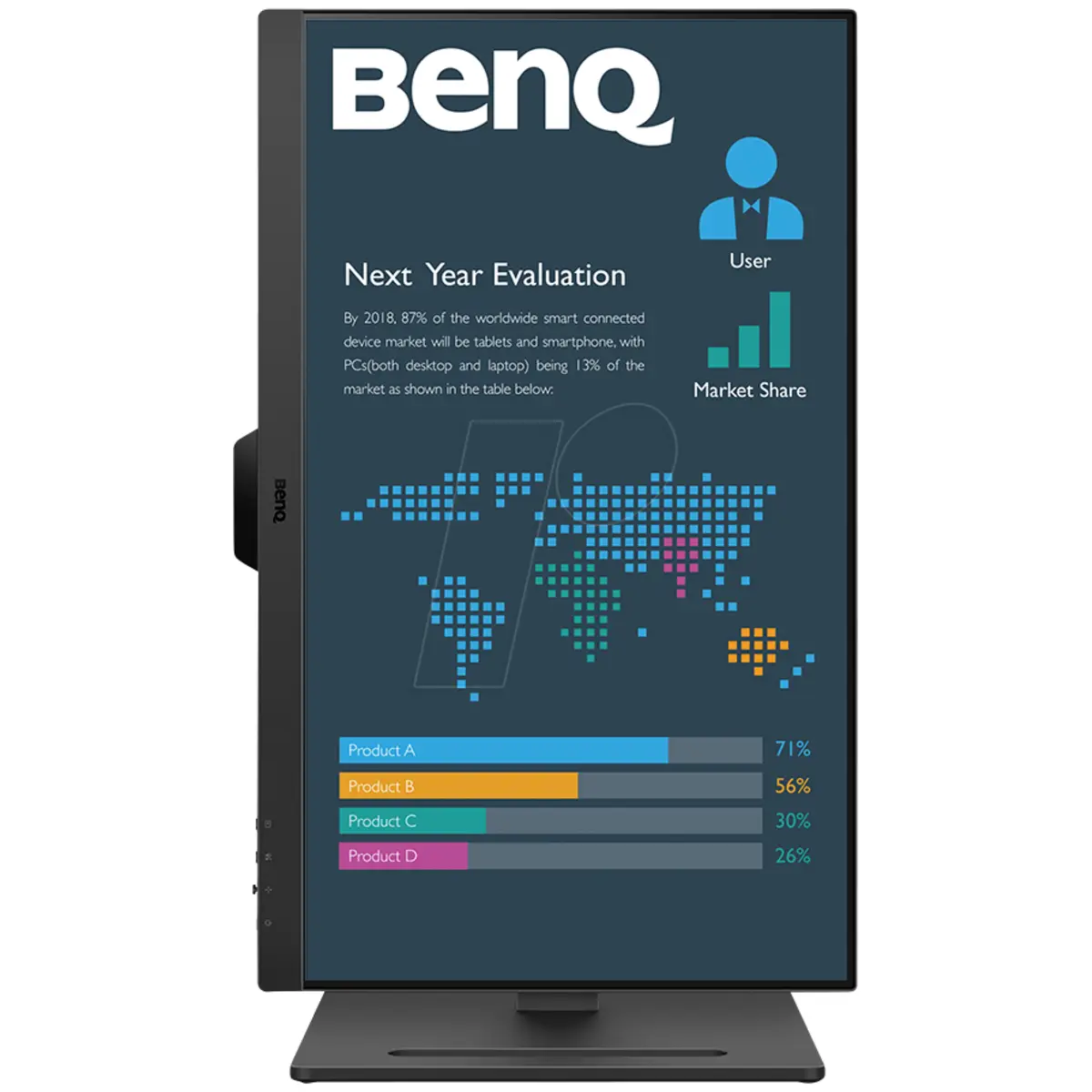 BL2490T Business LED-Monitor 60,5cm 23,8" 1920x1080 Pixel 250 cd/m² 1300:1 2xHDMI Displayport Schwarz