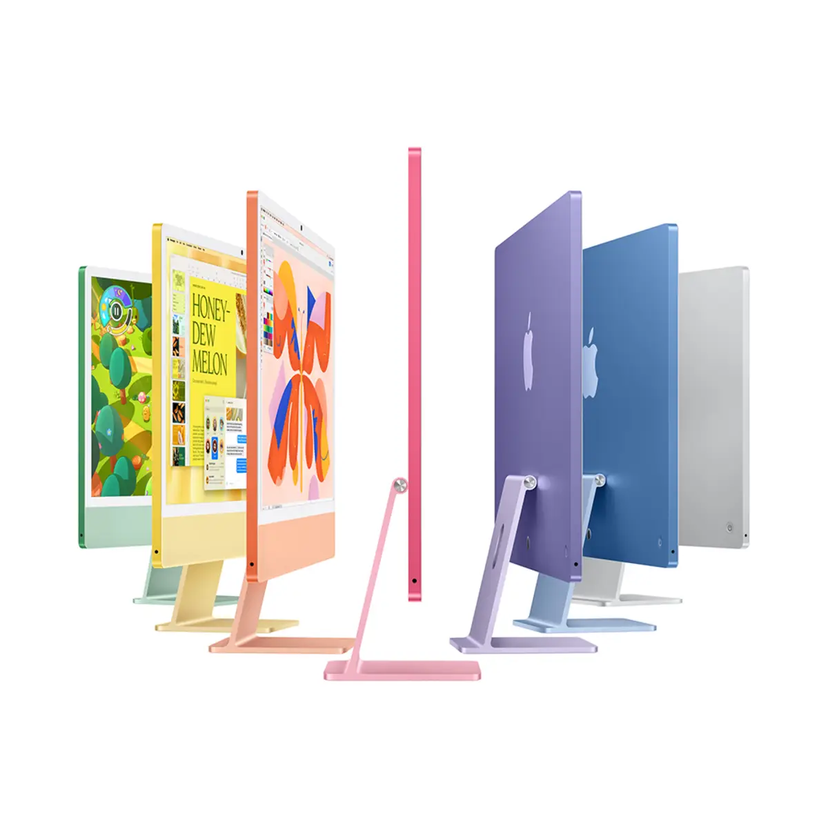 iMac gelb mit Retina 4.5k Display Standardglas Apple M4 8C61cm (24") 16GB RAM 256GB SSD Magic Mouse 2 + Magic Keyboard Deutsch