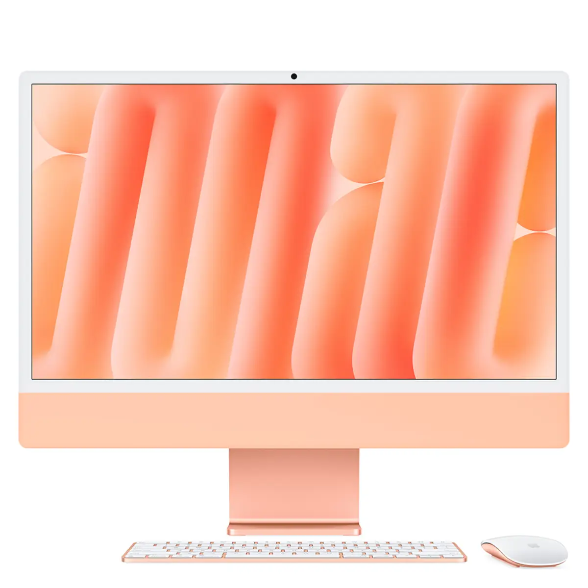 iMac orange mit Retina 4.5k Display Standardglas Apple M4 8C61cm (24") 16GB RAM 1TB SSD Gigabit Ethernet Magic Mouse 2 + Magic Keyboard Deutsch