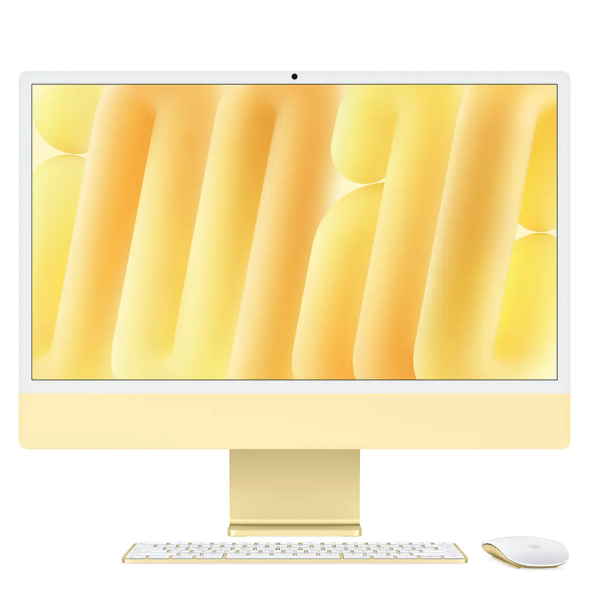 iMac gelb mit Retina 4.5k Display Standardglas Apple M4 8C61cm (24") 16GB RAM 1TB SSD Gigabit Ethernet Magic Mouse 2 + Magic Keyboard Deutsch