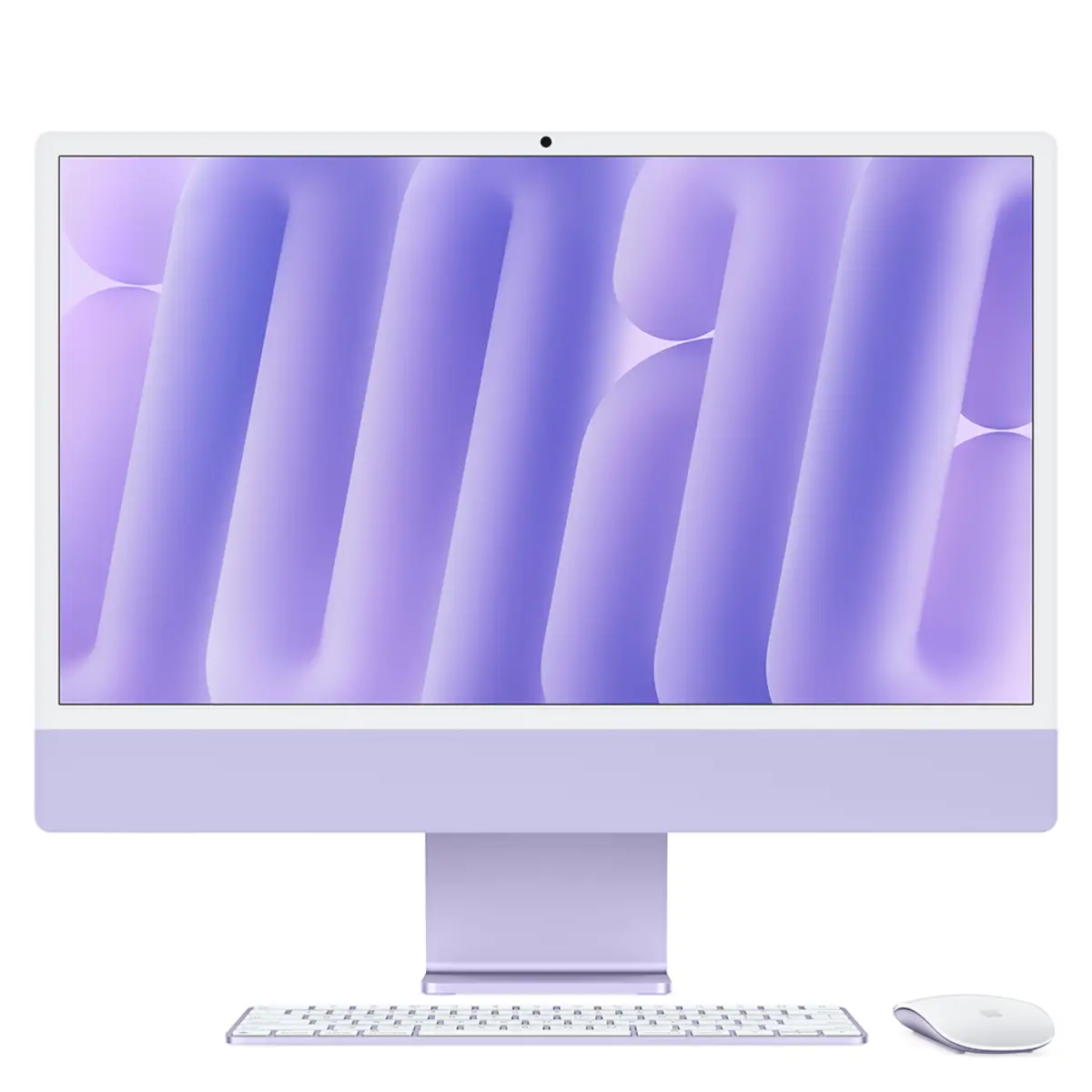 iMac violett mit Retina 4.5k Display Standardglas Apple M4 8C61cm (24") 16GB RAM 1TB SSD Gigabit Ethernet Magic Mouse 2 + Magic Keyboard Deutsch