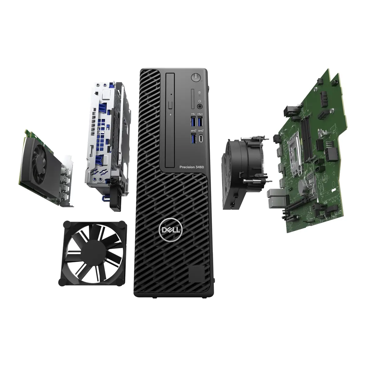 Precision 3460 SFF i7-14700 2.1 GHz vPro Enterprise 16 GB SSD 512 GB NVMe Class 40 UHD Graphics 770 1GbE Win 11 Pro Monitor: keiner Schwarz BTS mit 3 Jahre Vor-Ort-Basisservice nach Diagnose per Fernzugri